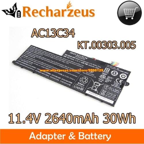 Sunshine AC13C34 For Acer Aspire V5V5-122 V5-132 V5-122P E3 E3-111 11.4VDC 2640mAh Laptop Battery KT.00303.005