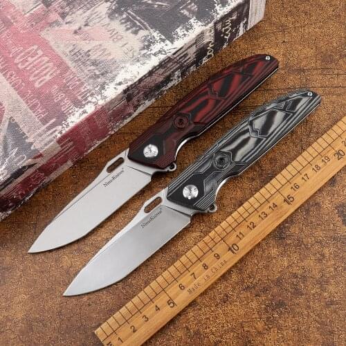 Portable Tactical High Hardness D2 Sharp Blade G10 Handle Outdoor Hunting Self-defense EDC Tool Quick Opening Folding Knife