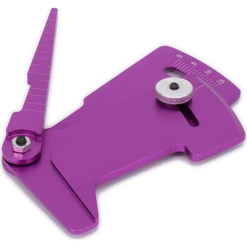 RCAWD Aluminum Camber Gauge&Ride Height Gauge Tool/Adjustable Ruler For Adjusting Height And Wheel Rim Camber RC Model Car HSP