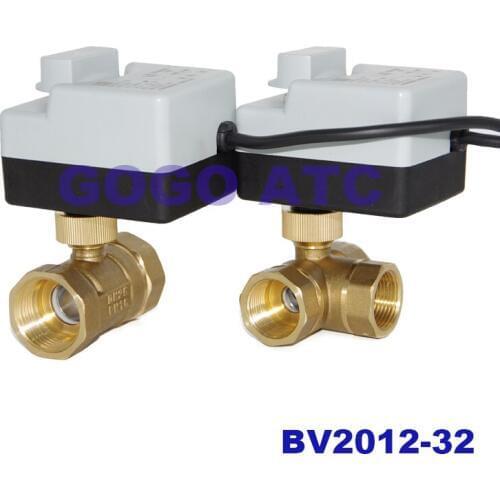 BV2012-32 Hand-integrated air conditioning solar water electric two-way three-way ball valve DN15-40 three-wire two control 220V