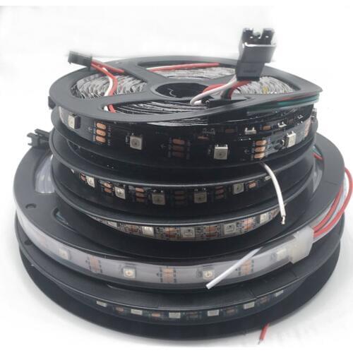 WS2812B 5050 RGB LED Strip 5M 150 300 Leds 144 30LED/M Individual Addressable 5V
