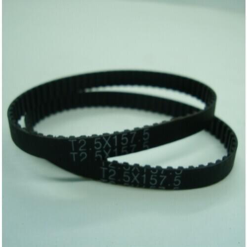 T2.5 round timing belt 6mm width 157.5mm length rubber with glass fibre sell 10 pcs on one pack