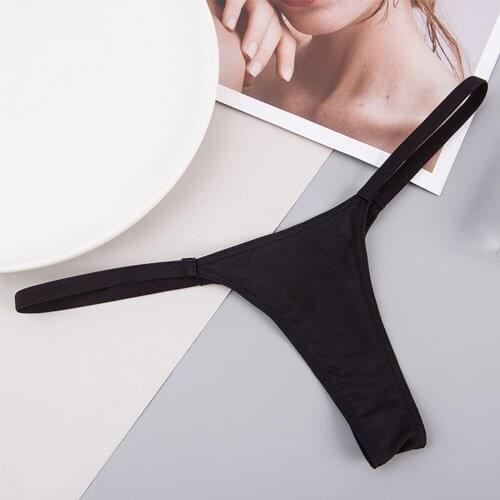 2021Thin Belt Low Rise Thong Cotton Elastic G-String Female Briefs Panties T-Back Intimate Underwear Daily Wear Costume Swimwear