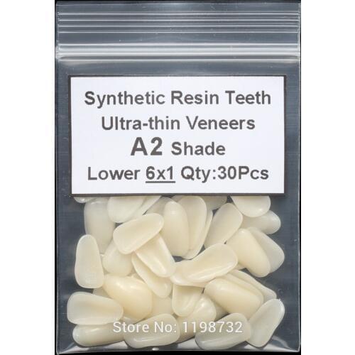 Dental A2 Shade Lower Anterior Composite Synthetic Resin Teeth Ultrathin Veneers Tooth Restorative Teeth Whitening