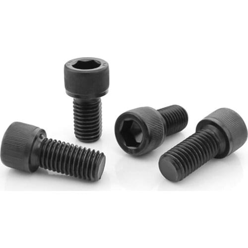 50pieces M1.6 M2 M2.5 M3 M4 DIN912 304 Carbon Steel Black Hexagon Socket Head Cap Screws Hex Socket Screw