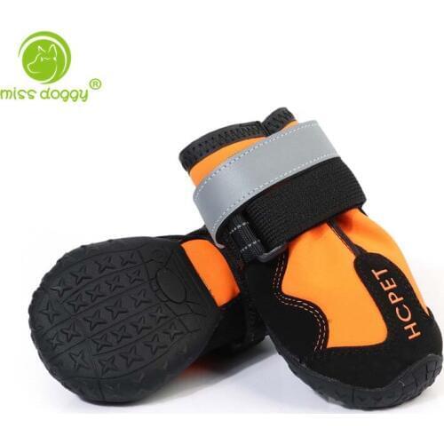 Water Resistant Dog Shoes with Reflective Fastening Straps Rugged Anti-Slip Sole Dog Boots Perfect for Small Medium Large Dogs