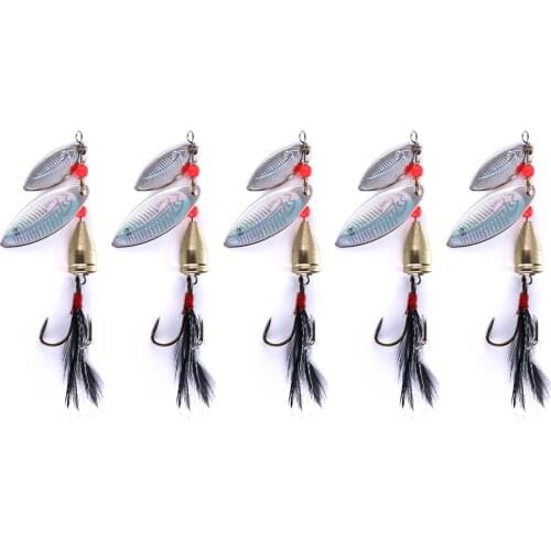 7.8cm 11g Metal Spinner Spoon Hard Baits Rotated Double Sequins Fishing Spinner Pike Bass Carp Lure