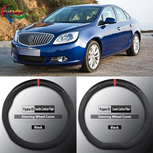 Four Seasons Universal Non-Slip Carbon Fiber Suede Steering Wheel Cover For Buick Verano Car Interior Accessories