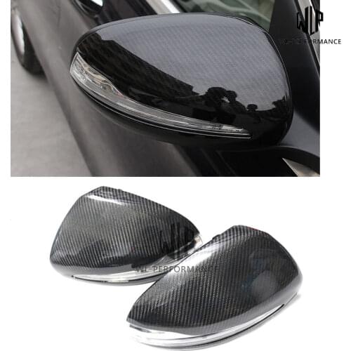 Free shipping W205 Carbon Fiber Replacement Car Rearview Mirror Cap Cover Trim Fit For Merceders-Benz C Class W205 15-UP
