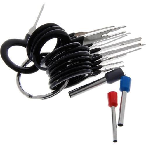 11 Pcs Auto Car Plug Circuit Board Wire Harness Terminal Extraction Pick Connector Crimp Pin Back Needle Remove Tool