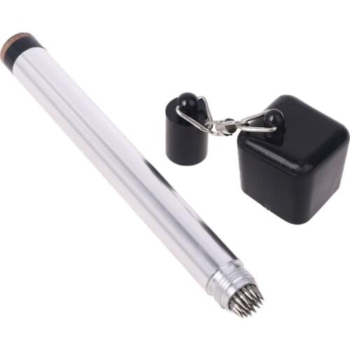 Pool Stick Chalk Holder 2 in 1 Portable Chalker Cue Tip Pick Pricker Tool for Billiard Cue Snooker Accessory