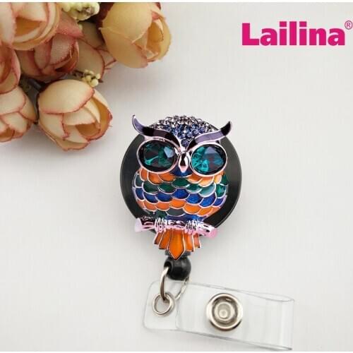 20pcs/lot Exquisite Cute Owl Brooch Unisex Enamel Colorful Bird Blue Eyes Badge Reel Animal Jewelry Accessories