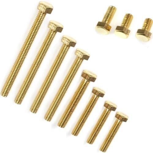 200pcs Copper alloy screws full thread screw M5 screws External hex screws M5*8/10/-40/50mm Fasteners for building decoration