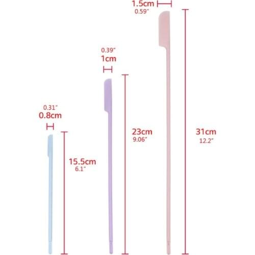 3/6Pcs Reusable Epoxy Resin Silicone Stir Sticks Mixing Resin Paint Liquid Facial Make Up Stirring Rods DIY Craft Tools