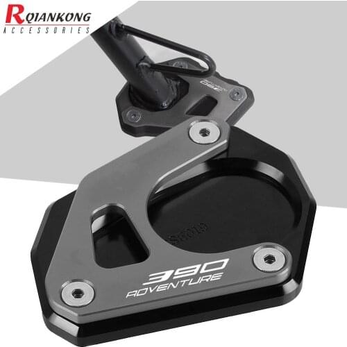 390 Adventure Motorcycle CNC Aluminum FOR 390 ADVENTURE 390ADV 2020 2021 Kickstand Pad Extension Foot Side Stand Enlarge Plate