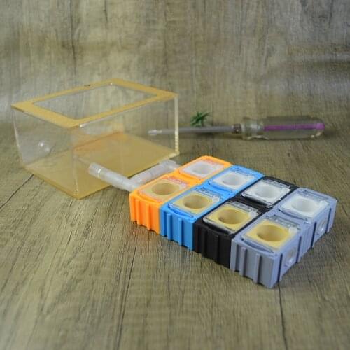 4-Color Combination Splicing Ant Farm Pet Ant Plaster Moisturizing Nest Ant Workshop Home Insect Breeding Box 4.5X3CM