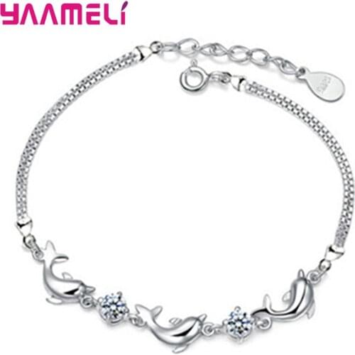 925 Sterling Silver Luxury Friendship Designer Bracelet For Women Girls CZ Cubic Zirconia Fashion Jewelry Wholesale