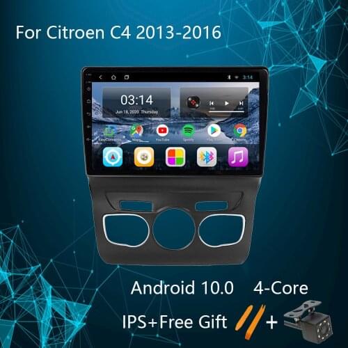 2Din Android 10.0 Car Radio Multimedia Video Player For Citroen C4 2 B7 2013-2016 GPS Navigation DSP+48EQ 4G WIFI 6G+128G RDS BT