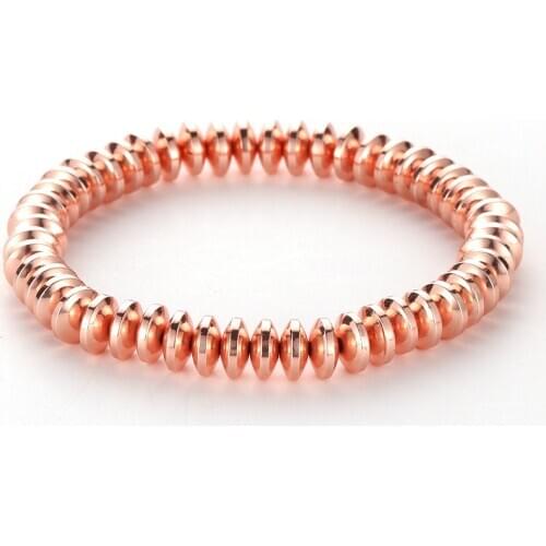 2019 Unique Multicolor No Magnetic Environmental Protection Natural Black Gall Stone Women Men Elastic Beads Bracelet Bangle