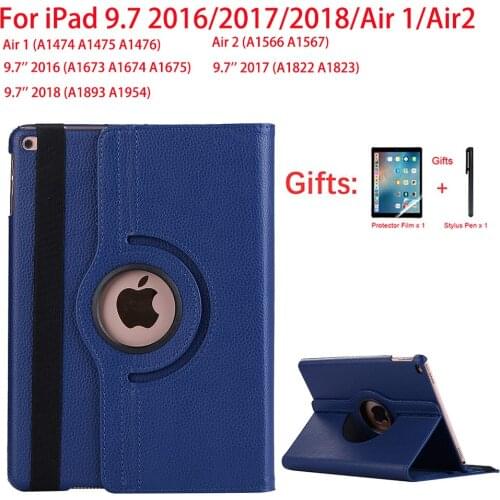 360 Degree Rotating Case For iPad 9.7 PU Leather Flip Cover For ipad Pro 9.7 2017 2018 Case For funda ipad Air 1/5 Air 2/6 Coque