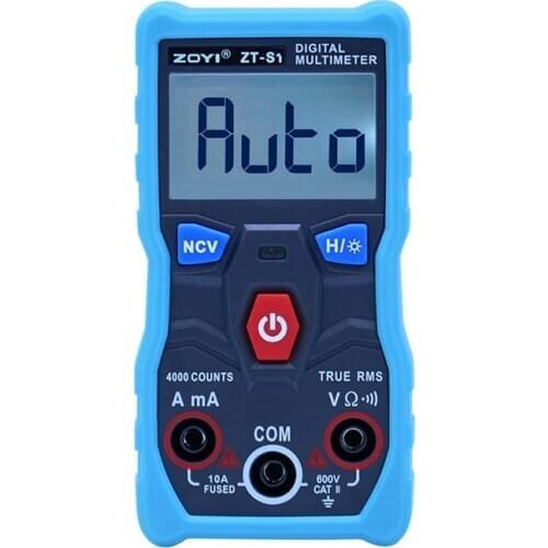 ZOYI ZT-S1 Automatic Range Digital Multimeter True-RMS Intelligent NCV 4000 Counts AC/DC Voltage Current Ohm Test Tool