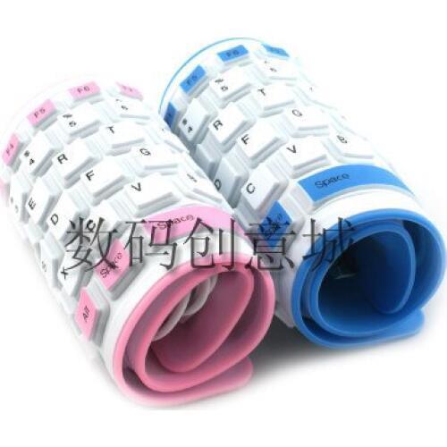 Colorful 88-Key USB Flexible Soft Waterproof Roll-Up Silicone Keyboard For PC Laptop Notebook computer High Quality