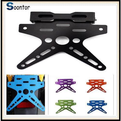 Motorcycle License Holder Mount Bracket Adjusted Registration Number Plate FOR SUZUKI GSX250 GSX550 GSX600 FJFV GN72A Katana