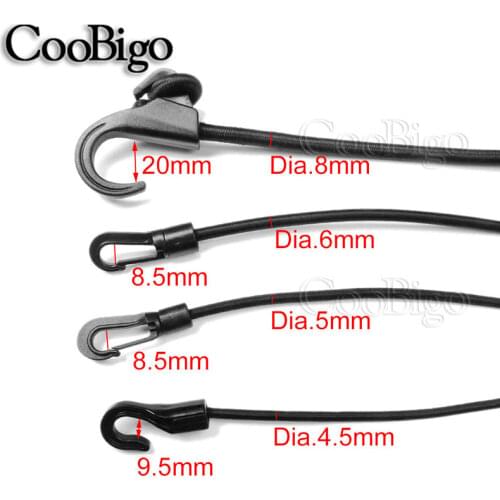 1PCS Pack 2M Heavy Duty Elastic Bungee Shock Cord Strap Stretch Plastic Hook Car Luggage Tent Kayak Boat Canoe Bikes Rope Tie