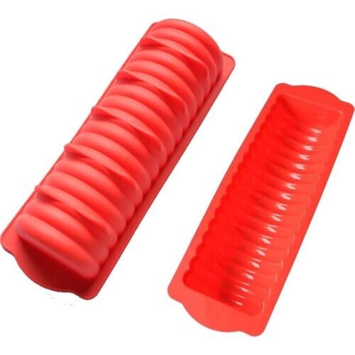 Chiffon Cake Mousse Bread Mold Hotdog Silicone Cake Molds Baking Tray DIY Cake Tools Bakeware Pan