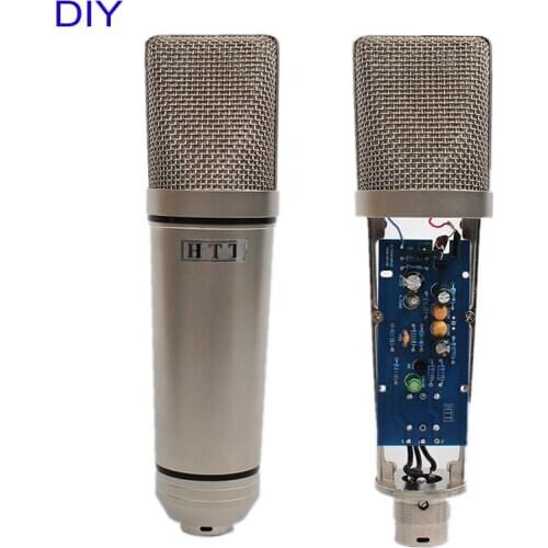 HTT-U87S DIY silver Professional 34mm Capsules Music Audio Studio Sound Recording Condenser Microphone