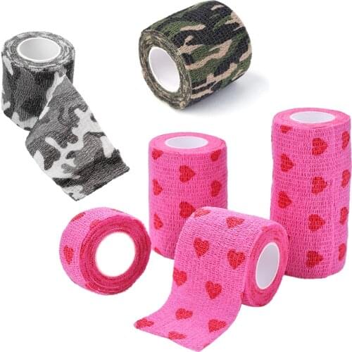 Camouflage Tattoo Grip Bandage Cover Wraps Tapes Nonwoven Waterproof Self Adhesive Finger Wrist Protection Tattoo Accessories