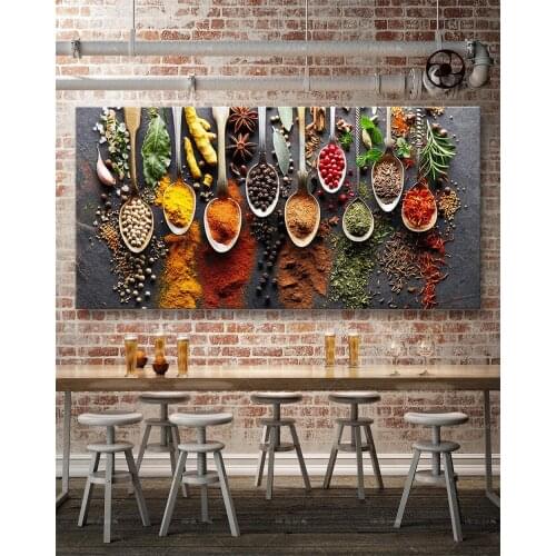 Food painting modern spice poster canvas modular picture for kitchen restaurant home decoration wall art HD print frameless