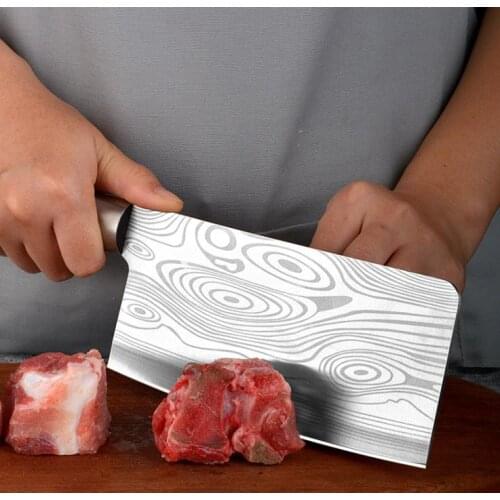 Kitchen Knife Plastic Base Laser Pattern Stainless Steel Kitchen Knife Scissors Combination Set Gift 6-Piece Set With Logo