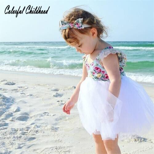 Summer style floral dress baby girls backless strap dresses princess party wedding vestido children clothes 1-4Yrs