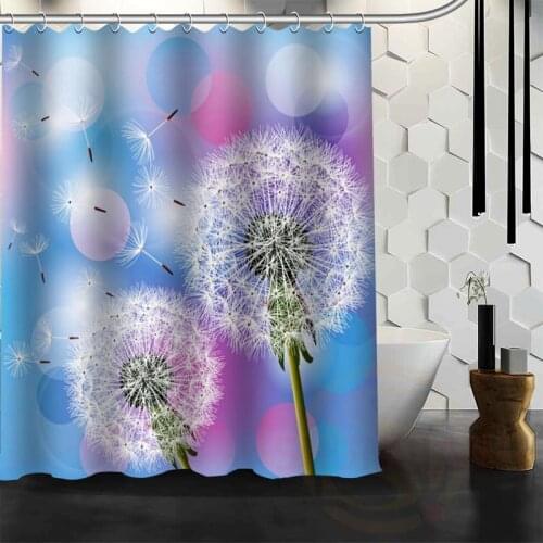 Best Nice Custom Dandelion Shower Curtain Bath Curtain Waterproof Fabric For Bathroom MORE SIZE WJY#86
