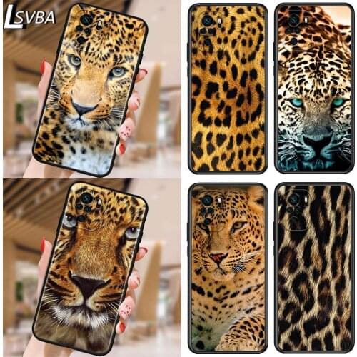 Tiger Leopard Panther for Xiaomi Redmi Note 10 10S 9 9T 9S 9Pro Max 8T 8Pro 8 7 6 5 Pro 5A 4X 4 Soft Black Phone Case