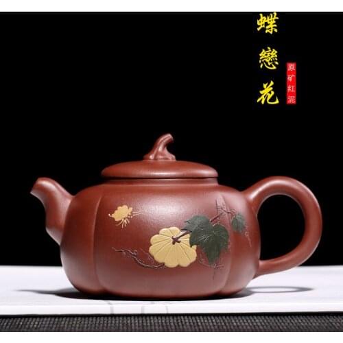 Undressed ore red mud pure manual ZhiQian TaoFeng wholesale recent pumpkin pot of tea gift box undertakes the teapot