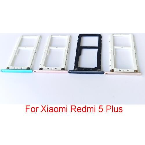 New For Xiaomi Redmi 5 Plus SIM Card Slot Tray Holder Adapter Replacement Spare Parts