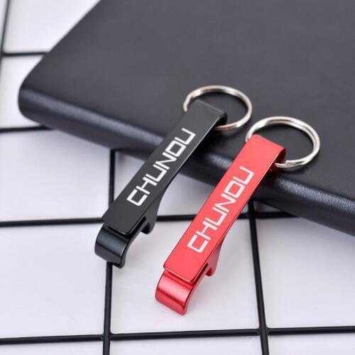 New metal keychain tiger tooth bottle opener gadgets can be printed LOGO gifts