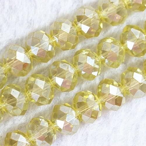 Wholesale price 150pcs/strand 3*4mm multicolor AB crystal glass loose beads rondelle faceted abacus spacers jewelry finding B674