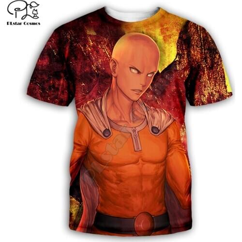 PLstar Cosmos One Punch Man 3D Printed Men for women t shirt summer Short sleeve shirt Casual T-shirt top style-1
