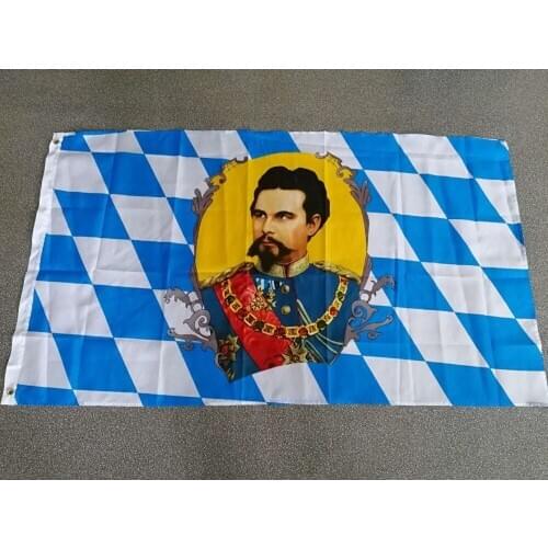 Hanging 90*150cm germany state bavaria king ludwig flag For Decoration