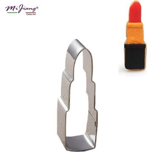 Stainless Steel Lipstick Cookie Cutter Slicer Fondant Biscuit Mould Baking Pastry Tools for Cakes Decoration Party S7059
