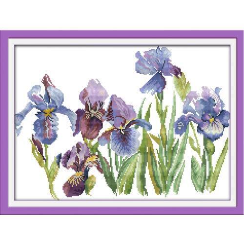 Joy Sunday Flourishing Chinese Cross Stitch Kits Ecological Cotton Stamped Printed 14 11CT DIY Gift Wedding Decoration For Home