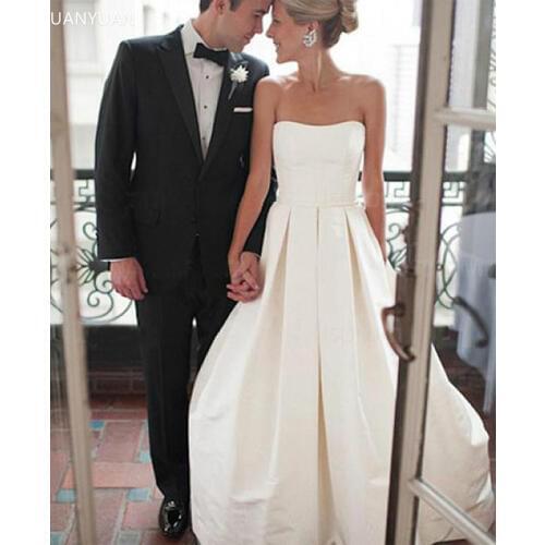 Sexy Wedding Dresses 2021 Satin Plus Size A-line for Girls Court Train Lace Length Wedding Bride Gown Vestido De Noiva