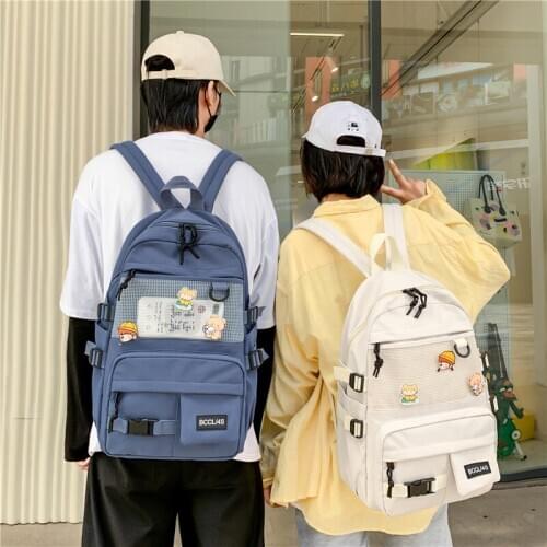 Schoolbag Female Korean Version of High School Backpack for College Students Backpack Shoulder Pad Internal Patch Bag Large