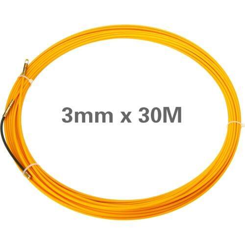 Mayitr 30M 3mm Fiberglass Cable Push Pullers Duct Snake Rodder Tape Wire Cable Rodder Wire Guide Device