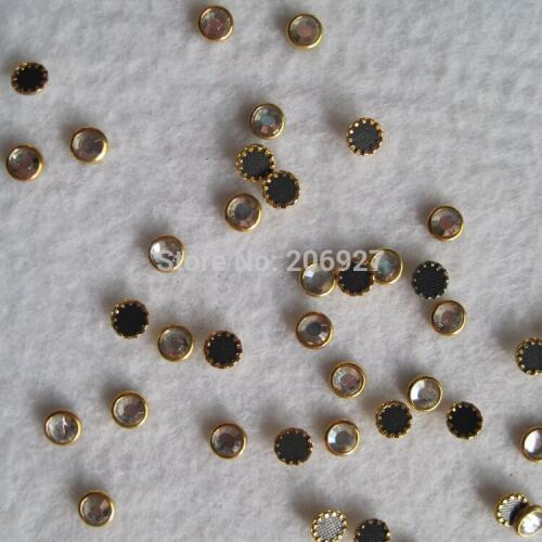 100pcs Cute OD-118 5mm Nail Art Gold Crystal Resin Rhinestone Nail Art Decoration