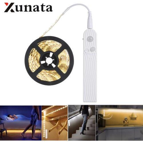 Motion Sensor LED Strip PIR Sensor LED Strip 2835 USB 5V 5050 LED Light Under Bed Light Bedroom Washroom Night Lights 1m 2m 3m