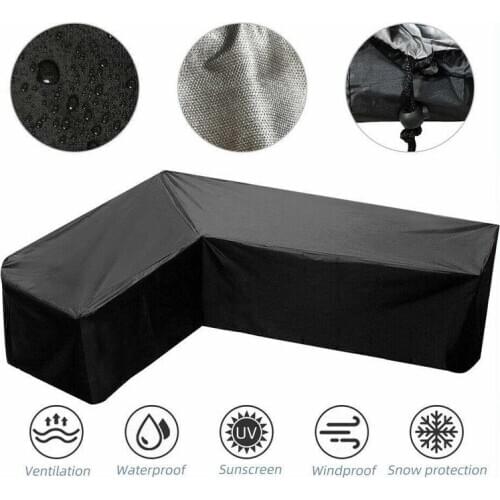 Outdoor Garden Waterproof Furniture L Sofa Cover Left Furniture Protective Case All-Purpose Dustproof Covering